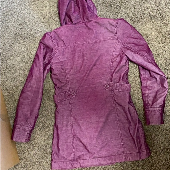 Roxy Purple Corduroy Quilted Trench Coat - Picture 7 of 8